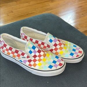 Vans Multicolor Checkerboard Slip-On Sneakers